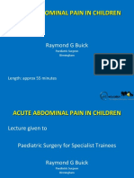 Acute Abdominal Pain in Children