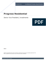 Spec - Progress Residential - Senior Vice President, Investments - 2019