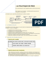 Chapitre III - LA POLITIQUE DE PRIX