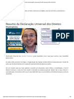 Resumo Da Declaração Universal Dos Direitos Humanos - Resumo Escolar PDF