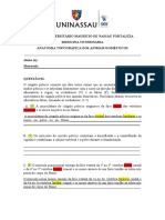 SEGUNDA AVALIAÇÃO ANATOMIA Tássio Env