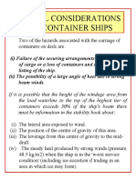 Special Considerations For Container Ships