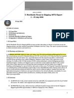 U.S. Navy Office of Naval Intelligence Worldwide Threat To Shipping (WTS) For 2 - 29 July 2020