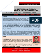 Detection of Rebar and Floor Thickness Estimation in Reinforced Concrete Structure by Using The Ground Penetrating Radar