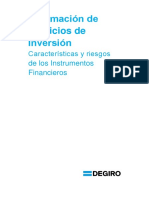 Informacion de Servicios de Inversion Caracteristicas