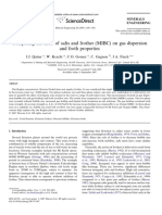 Comparing The Effect of Salts and Frother (MIBC) On Gas Dispersion and Froth Properties