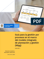 Guía para La Gestión Por Procesos en El Marco Del Modelo Integrado de Planeación y Gestión (Mipg) - Versión 1 - Julio de 2020