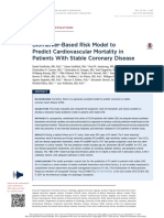 Biomarker-Based Risk Model To Predict Cardiovascular Mortality in Patients With Stable Coronary Disease