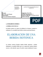 Elaboracion de Una Bebida Isotonica