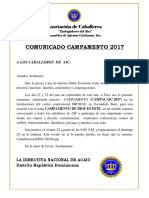 Acaic Comunicado Campamento PDF