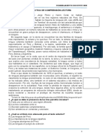 Sesion #6 Segunda Práctica de Comprensión Lectora Subrayado