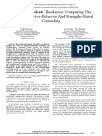 Enhancing Students' Resilience: Comparing The Effect of Cognitive-Behavior and Strengths-Based Counseling