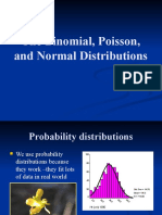 The Binomial, Poisson, and Normal Distributions