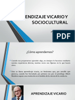 Aprendizaje Vicario y Sociocultural