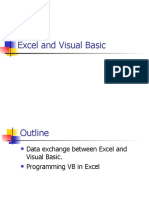 Excel and Visual Basic