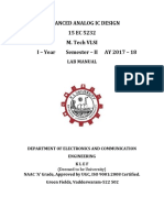 ADVANCED ANALOG IC DESIGN Lab Manual