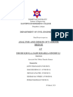 Analysis and Design of T-Girder Bridge AT Dhobi Khola, Gahukharka-Sindhuli