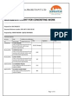 Method Statement For Concreting