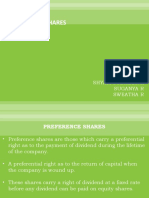 Preference Shares: BY Madhan C Shyam Sudheer K Suganya R Sweatha R