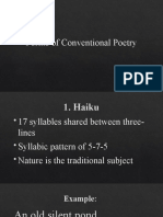 Forms of Conventional Poetry - CW