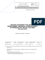 Method Statement For Ground Improvement (Removal & Replacement) at Approach of VBC Kg. Titi Besi (CH 232.457)