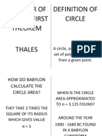 Founder of Circle'S First Theorem Thales Definition of Circle