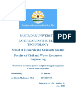 Wastewater Treatment Process Chap3 Assignment