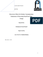 Microwave Filters For Modern Communication: Realization of Microstrip Band-Pass Filter Design