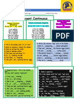 Present Continuous: English Test N°1