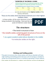 Physical Properties of The Period 3 Oxides