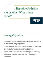 Juvenile Idiopathic Arthritis JIA or JRA: What's in A Name?