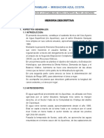 Memoria Descriptiva para La Acreditacion de La Disponibilidad Hidrica Superficial Familiar Con Fines Agrarios