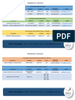 Horario Maestría en Literatura