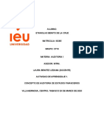 Actividad de Aprendizaje 1. Concepto de Auditoria de Estados Financieros