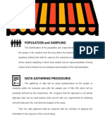 POPULATION and SAMPLING