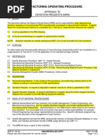 Manufacturing Operating Procedure: Appendix "B" Deviation Requests (MRB)