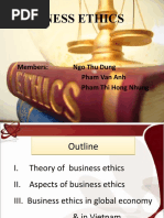 Business Ethics: Members: Ngo Thu Dung Pham Van Anh Pham Thi Hong Nhung