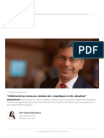 "Odebrecht No Tenía Un Sistema de Compliance en Lo Absoluto" - Semana Económica