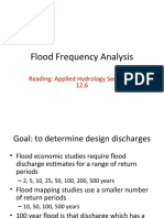 Flood Frequency Analysis: Reading: Applied Hydrology Sec 12.1 - 12.6