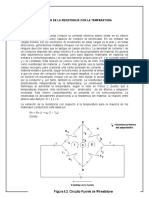 Variación de La Resistencia Con La Temperatura