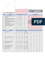 Rebuild Phase: Week 2 - Day 1 Details: 3x/week Full Body Strenth