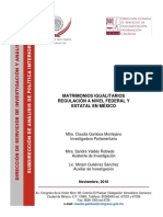 Matrimonios Igualitarios Regulación A Nivel Federal y Estatal en México