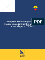 Principales Medidas Adoptadas Por El Gobierno Ecuatoriano