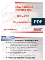 China Banking Corporation Bir E-Fps Payment Manual: May 2011 V 6.0