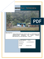 Informe Topografico Villa Virgen Chancavine Plaza Civica