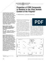 Properties of EVM Compounds in Relation To The Vinyl Acetate Content of The Polymer