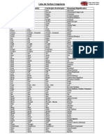 Lista de Verbos Irregulares