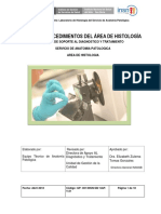 Guia de Procedimientos Del Area de Histo PDF