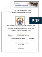 Analisis de Deflexion en Vigas Mediante Normas Aci 318-14 y Norma E.060