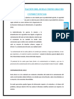 La Contaminación Del Suelo Tiene Graves Consecuencias